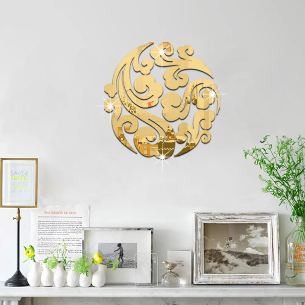 

DIY 3D Mirror Acrylic Wall Stickers Creative Stereoscopic Home Decors for Family Decoration Mordern Adesivo De Parede Home Decal