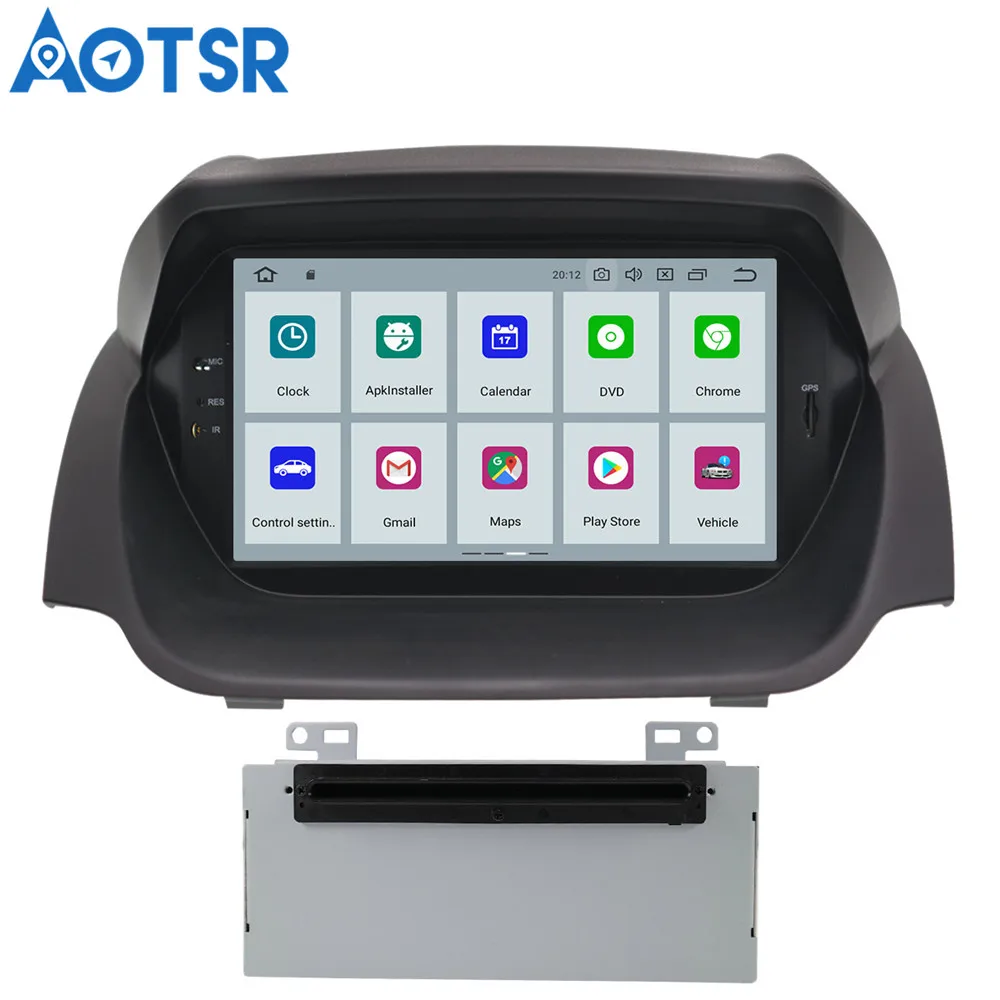 Sale Android 9.0 8 core Car DVD CD player GPS Navigation For Ford Fiesta 2013 2014 2015 2016 Multimedia system radio Auto Stereo 32GB 7