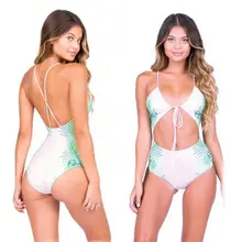 Женские Горячие Цветочные струны купальное Монокини купальник бикини купальники