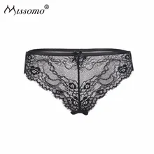 Missomo Women Micro Sexy Satin Lace Silk Panties Porno Modis VS Underwear Plus Size XL Transparent Lingerie Briefs Panty