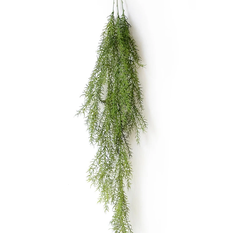 105CM Real Touch Artificial Wall Hanging Plant Artificial Pine Needles Home Decoration Balcony Decor Flower Basket Accessories