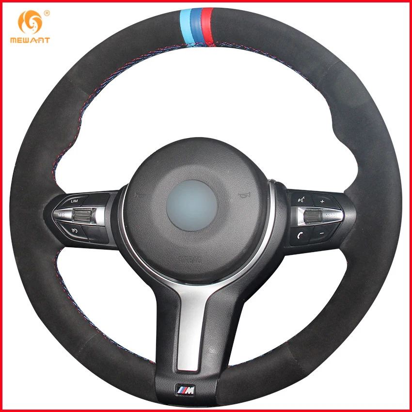 

MEWANT for BMW F87 M2 F80 M3 F82 M4 M5 F12 F13 M6 F85 X5 M F86 X6 M F33 F30 M Sport Suede Car Steering Wheel Covers Accessories
