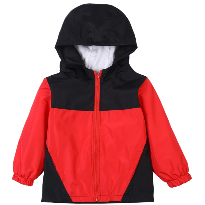 KEAIYOUHUO/куртки для мальчиков; ветровка с капюшоном; Новинка года; сезон весна-осень; плащ; пальто для мальчиков; куртки для детей; одежда - Цвет: Red