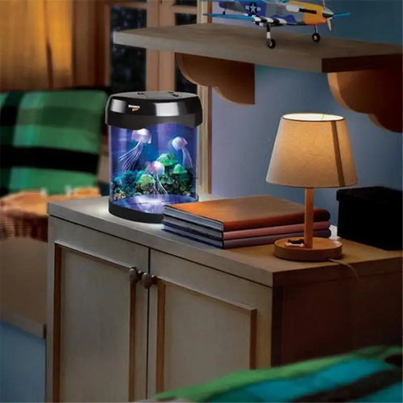 

Home Decor Colorful LED Jellyfish Tank Sea World Swimming Mood Lamp Nightlight