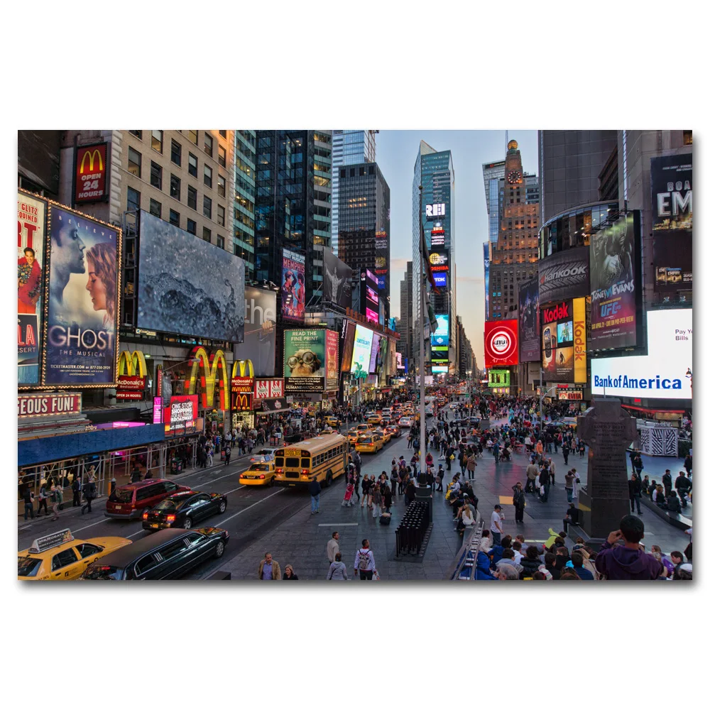 

New York Cityscape Times Square Wall Picture Posters and Prints Canvas Art paintings For Living Room Decor