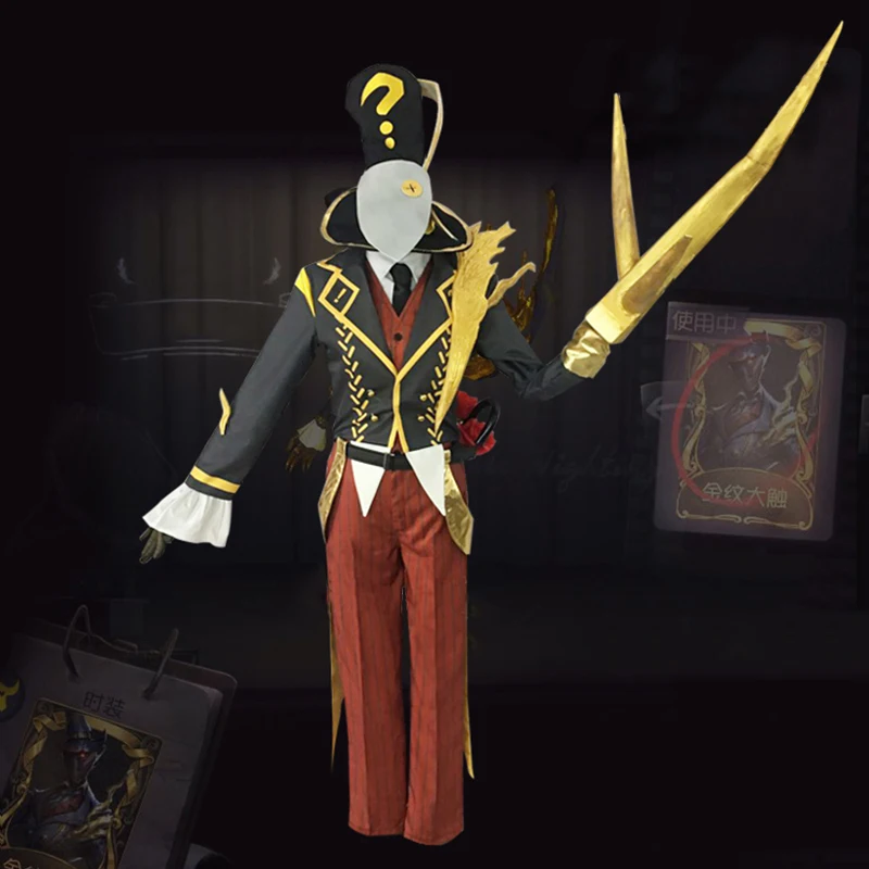 

Game Identity V Cosplay costumes Hunter The Ripper Jack Cosplay Costume golden tentacle Skin Party Anime Cosplay Accessories