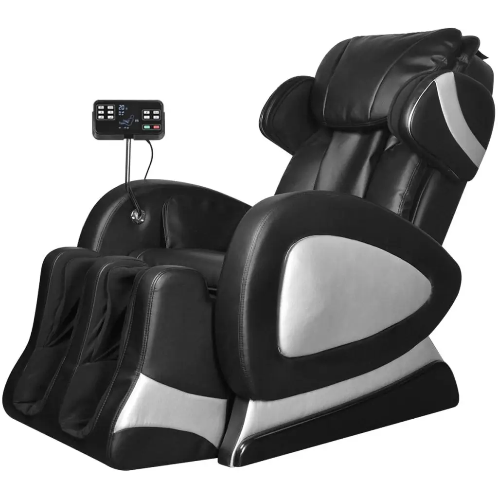 Buy vidaXL Black Electric Artificial Leather Massage