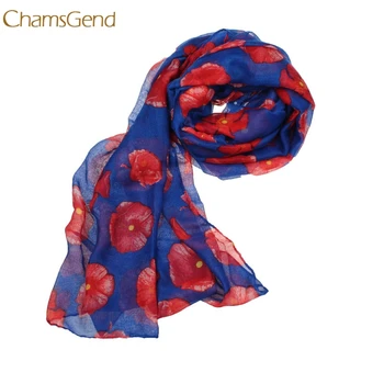 

Winter scarves Lady New Poppy Print Long Scarf Flower Wrap Stole Shawl Plus Size female Sunscreen Beach Towel Hijab A2#