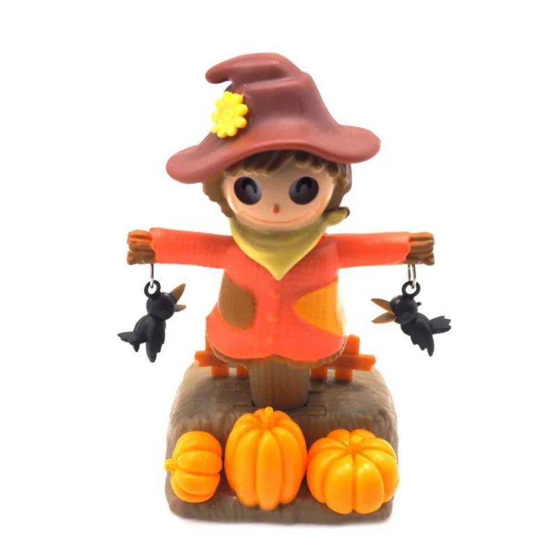 

Hot Car Accessories Interior Halloween Crow Scarecrow Swinging Solar Flower Car Ornaments Auto Accessorie