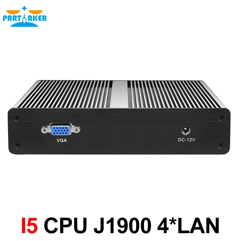 Безвентиляторный мини ПК pfSense сервер Celeron J1900 Четырехъядерный 4 гигабитный LAN