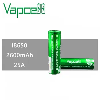 

12pcs Vapcell 18650 battery rechargeable battery 2600mah 25A Rewrap molicel p26a 3.7V HIGH POWER electronic cigarettes smoke mod