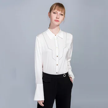 

white floral chiffon office blouse womens tops and blouses 2019 elegant vintage sexy boho long sleeve plus size slim fit quality