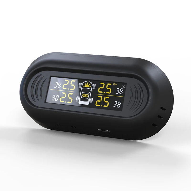 

Hot Solar Power Tire Pressure Monitoring System Car Tyre Futurepast Control Gauge LCD Display Brightness Adjustable JLD