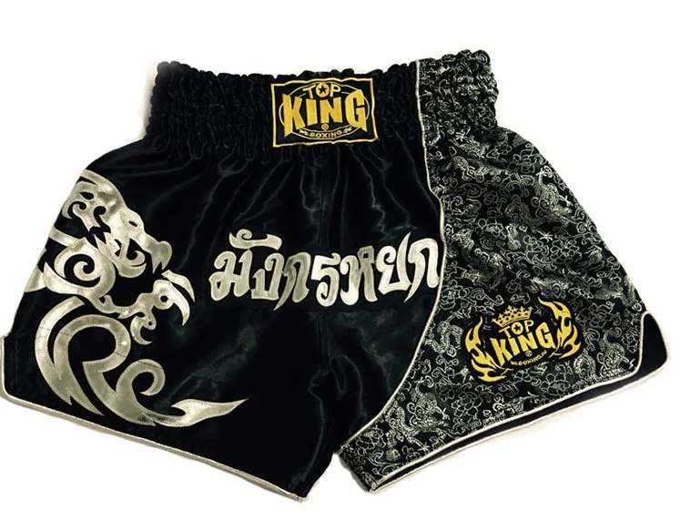 

Twins King Muay Thai MMA Boxing Trunks Men Women Lycra Cool Pro Training Fitness Punching Match Trousers Shorts Trunks black red