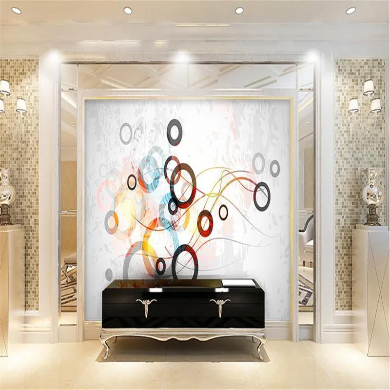 

3d modern custom photo wallpaper large circle simplicity wall mural living room bedroom background wallpaper home decorating