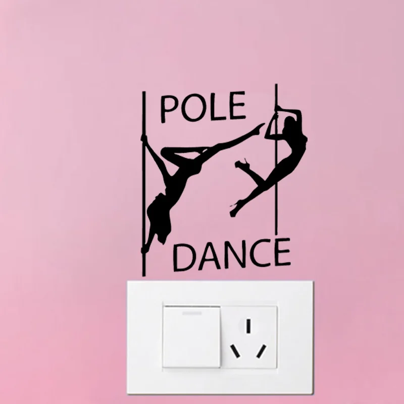 

Pole Dance Sexy Girls with No Clothes Passion Switch Sticker Girls Dancers Home Decor Living Room A2080