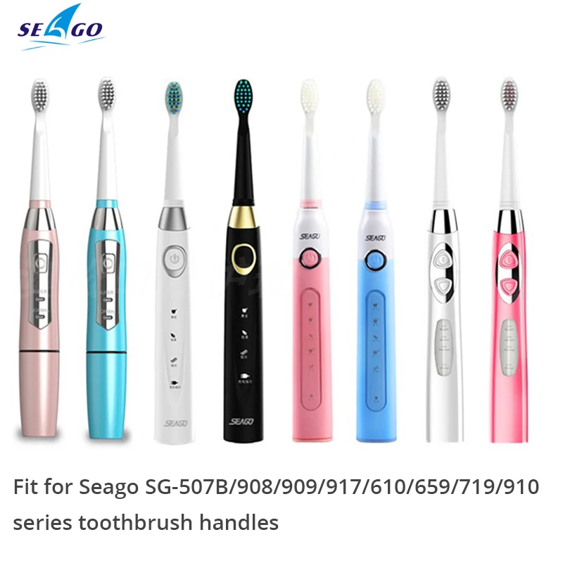 Seago Electric Toothbrush Heads for SG-507B/908/909/917/610/659/719/910 Ultra Soft Dupont Bristle Replacement Brush Head Refills