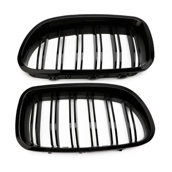 

Gloss Black Kidney Grill Racing Grille Dual Line For BMW F10 F11 F18 5 Series M5