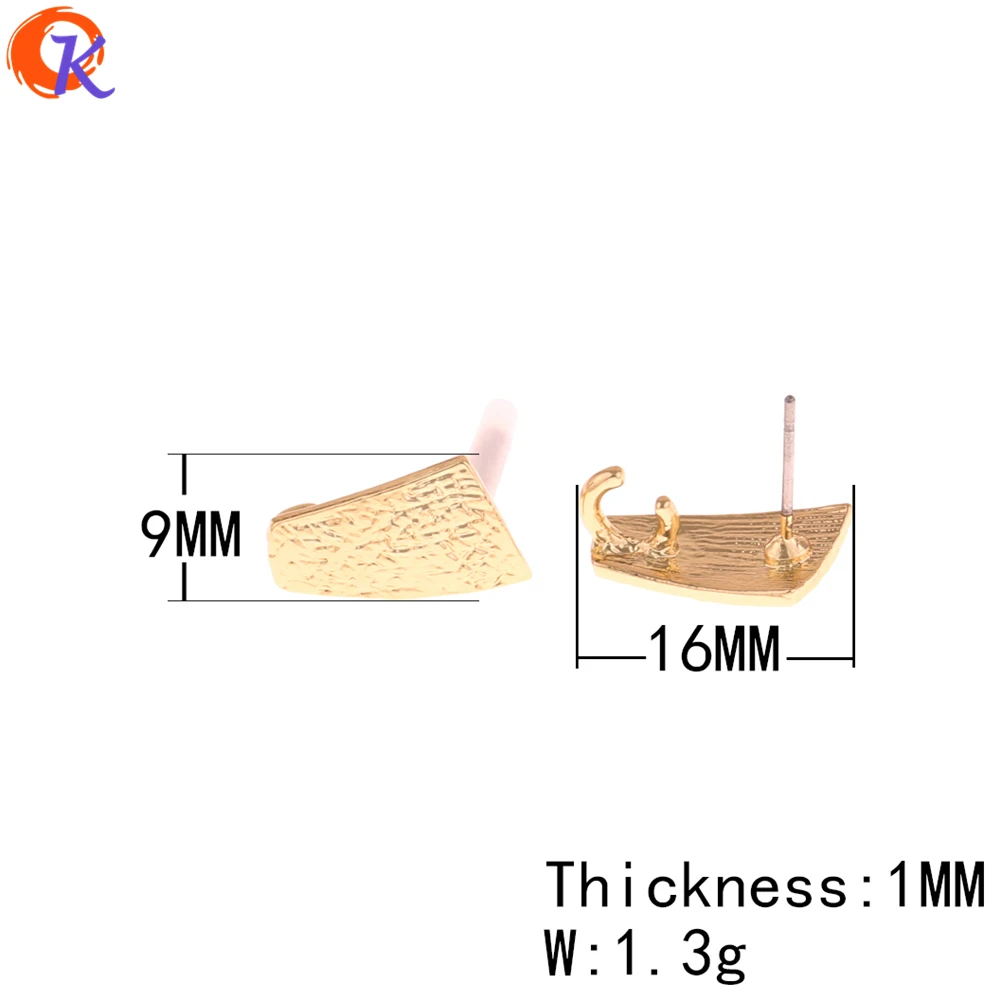 Cordial дизайн 100 шт. мм 9*16 мм ювелирных изделий/Серьги Гвоздики/трапециевидной формы/DIY часть/серьги аксессуары/ручной работы/серьги выводы