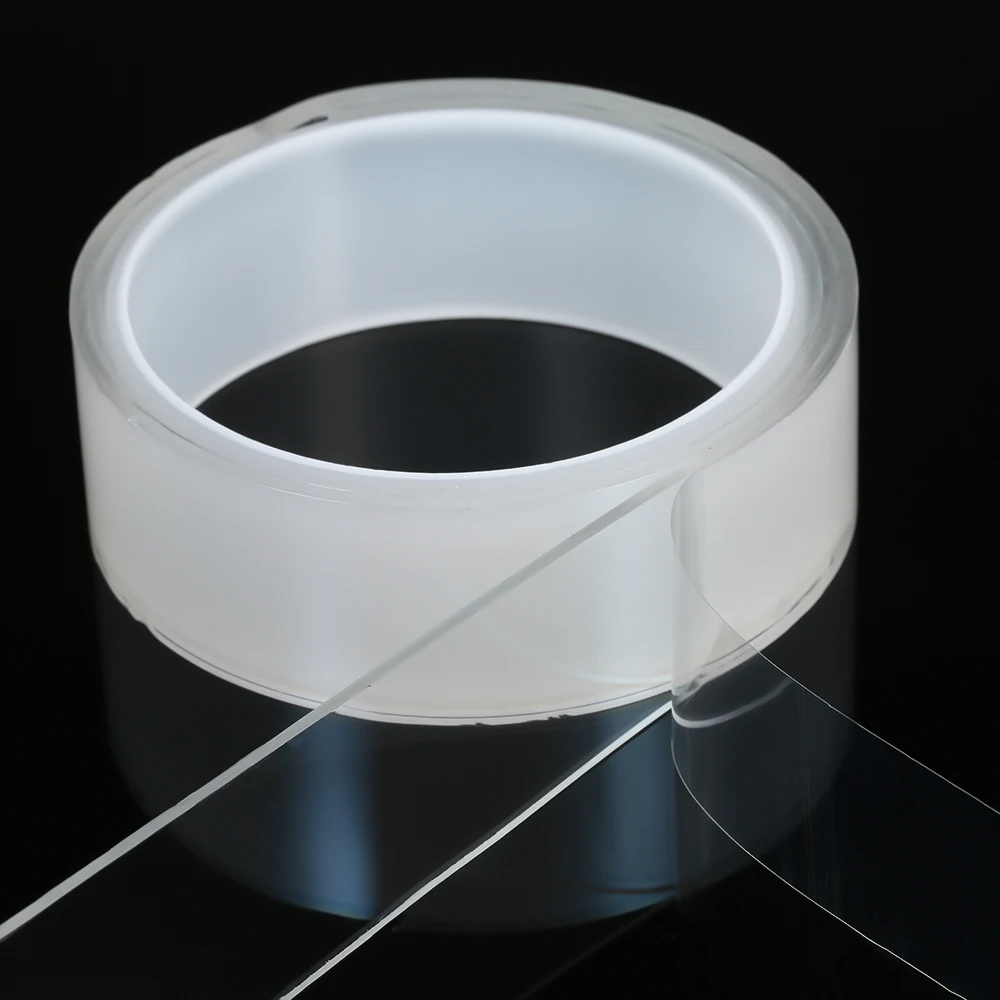 

Washable Double-sided Adhesive Tape Nano Tape Reusable Adhesive Silicone Tape Traceless Stick Glass Metal Kitchen Cabinets Tile