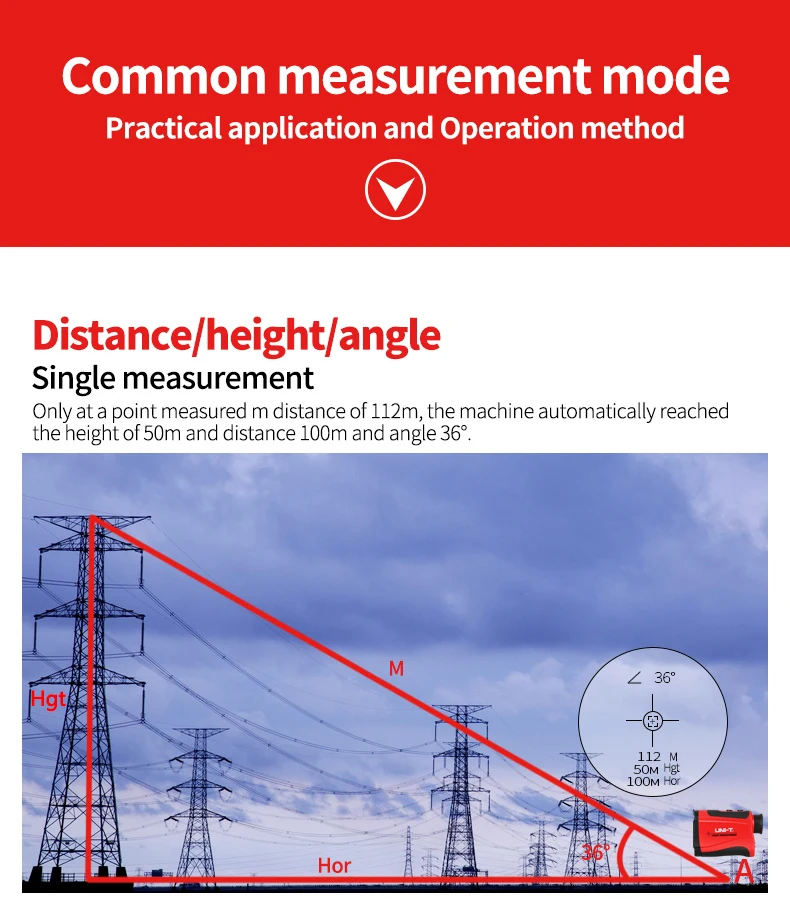 UNI-T LM600 LM1000 лазерный дальномер для гольфа, дальномер, телескоп, лазерный дальномер, измеритель высоты, угол измерения, инструменты 600/1000 м