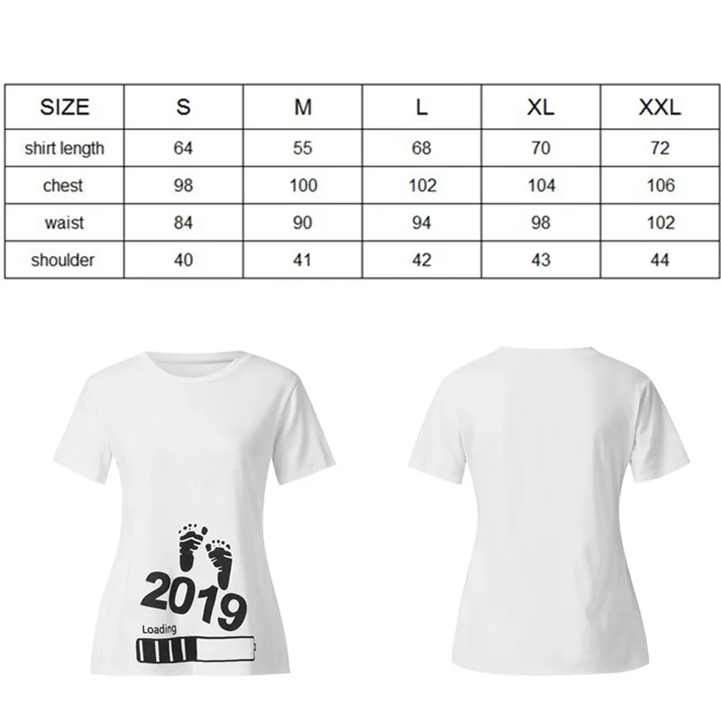 Trendy Tops of Maternity T-shirt 2019 Loading Baby Foot Print Maternity Clothes Pregnant Short T Shirt Nursing Top For Pregnant