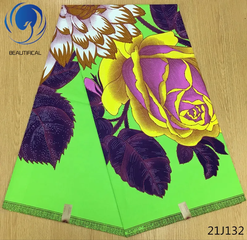 

LIULANZHI African Java wax fabric 2017 Popular big flowers prints ankara real wax fabric for women party dress 21J132-21J149
