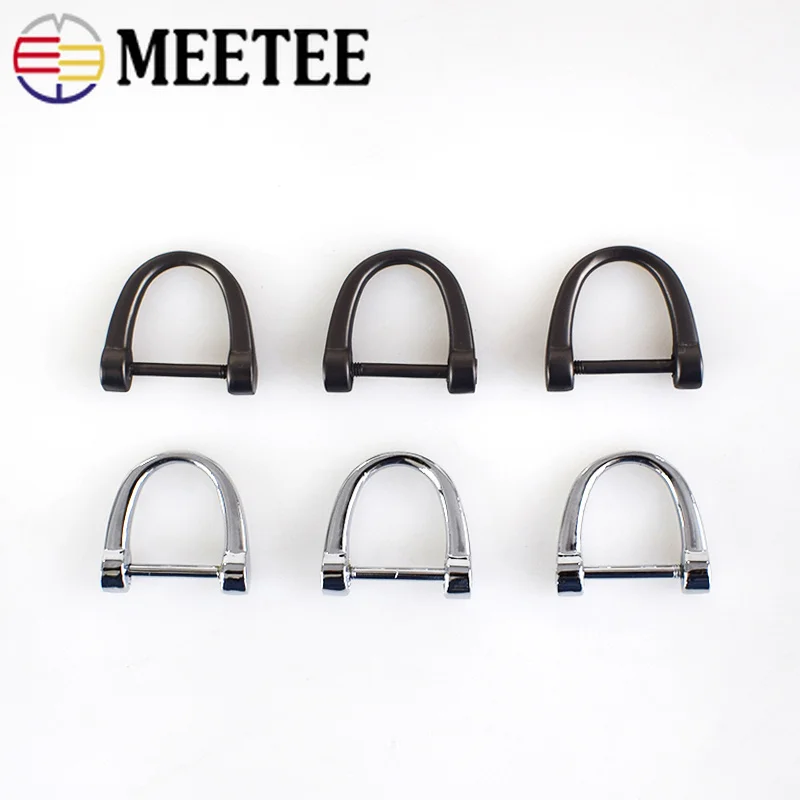Meetee 6 шт. 17 мм металлический ключ D кольцо Пряжка подковы DIY сумки для одежды
