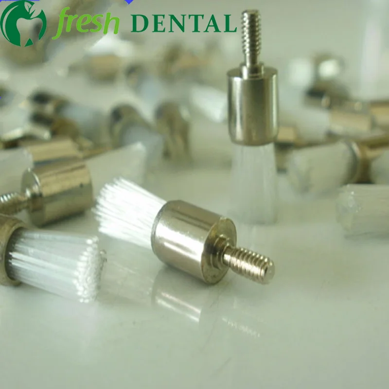 Escova de Nylon Dental Polimento Prophy Escova Estilo Parafuso Plana Profilaxia Branco Pb310 1000 Pcs