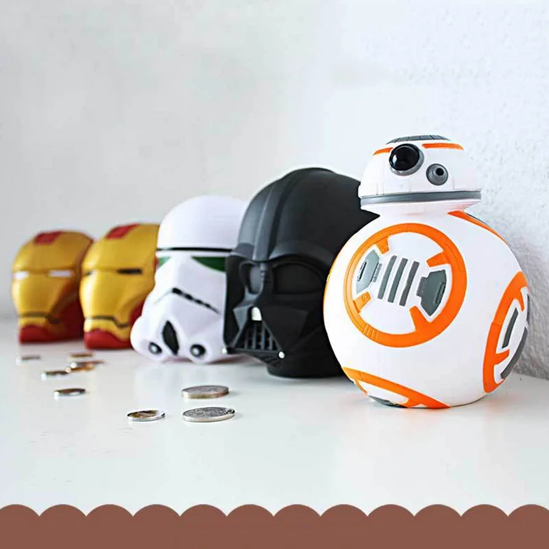

1 pcs Hot sale Star Wars BB8 Force Awaken BB-8 Robot piggy Bank Money box Action Figure PVC Toys For Kids Gift