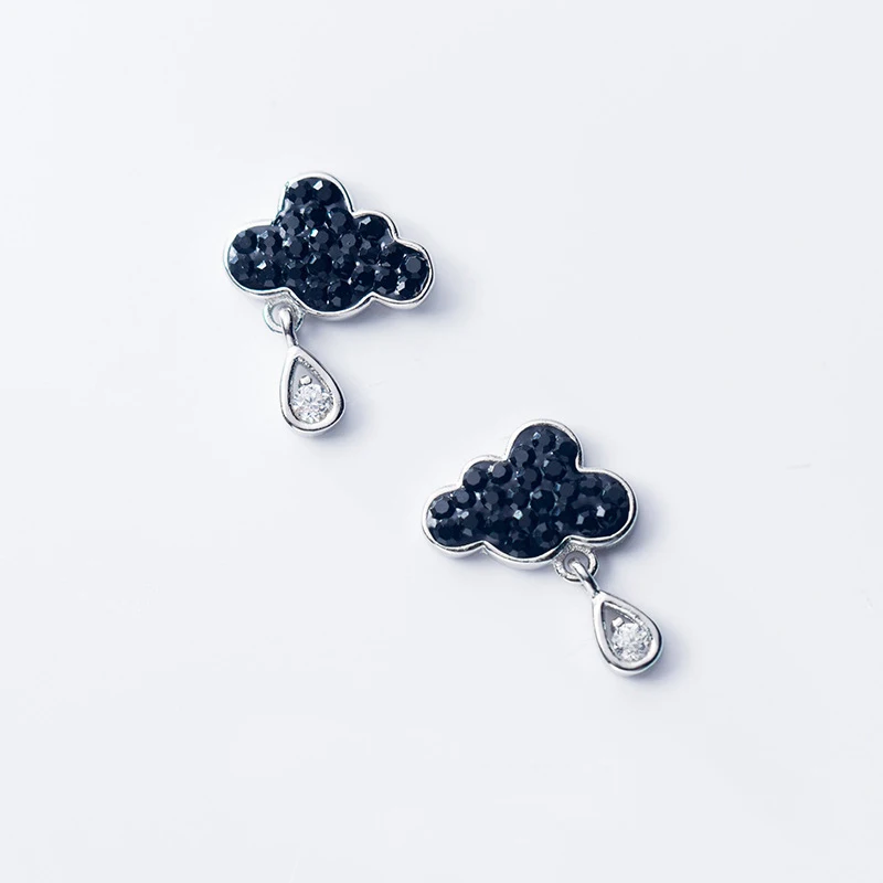 MloveAcc стерлингового серебра S925 облако история милые серьги с CZ уха ювелирные изделия для женщин девочек детский подарок