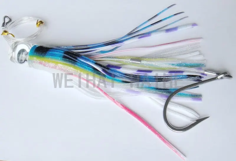 Rigged Custom Big Game Marlin Tuna Hawaiian Deep Sea Trolling Lure-in