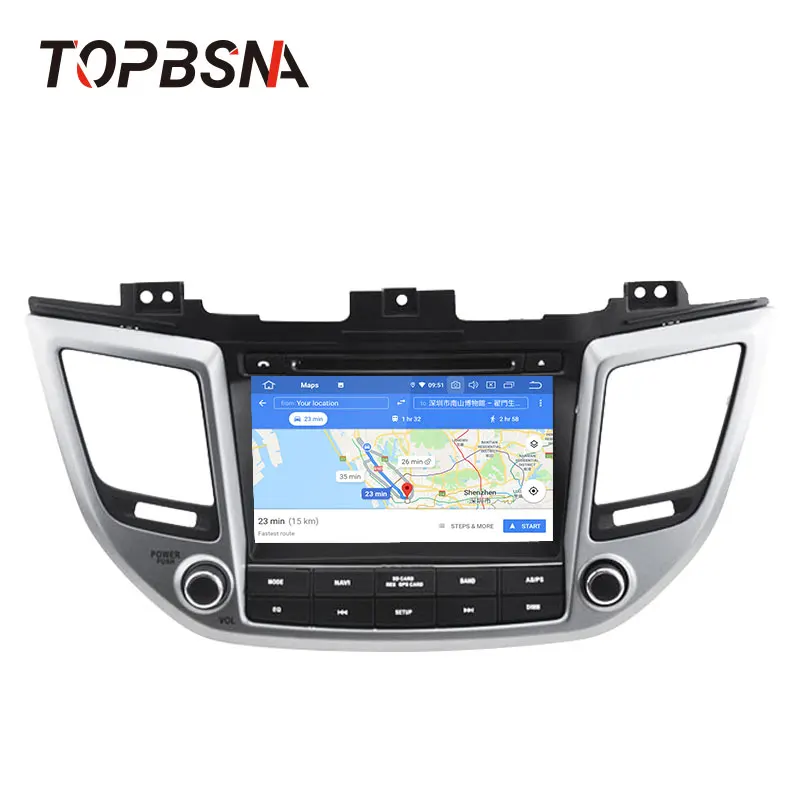 Topsna Android 9,0 автомобильный dvd-плеер для hyundai Tucson IX35 wifi gps навигация 2 Din автомагнитола стерео головное устройство CD