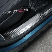 Стайлинга автомобилей! 4 шт. внутренняя Накладка на порог из нержавеющей стали для peugeot 5008 GT