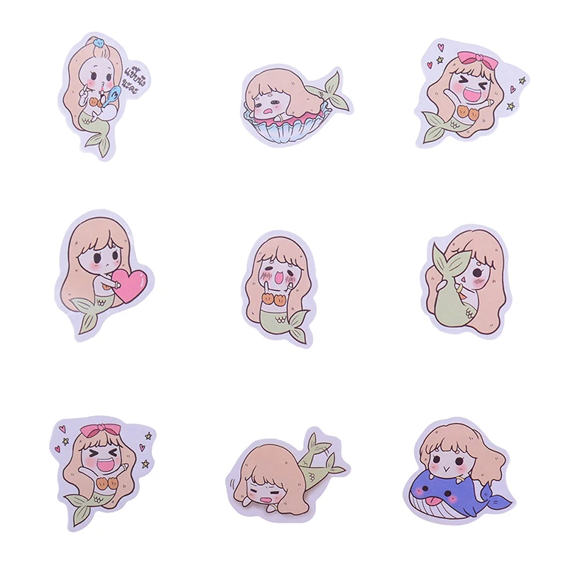 

45 pcs/lot cute little mermaid mini paper sticker decoration stickers DIY craft diary scrapbooking planner kawaii label sticker