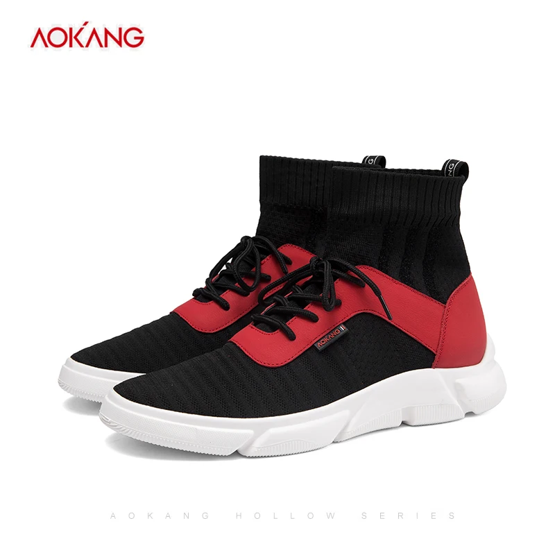 Casuais Confortável De 2018 Tenis Zapatos Black183450025 Botas Masculino Homens Aokang Adulto red183450026 Sapatos Luz Inverno Respirável Tornozelo Hombre qI1pqw