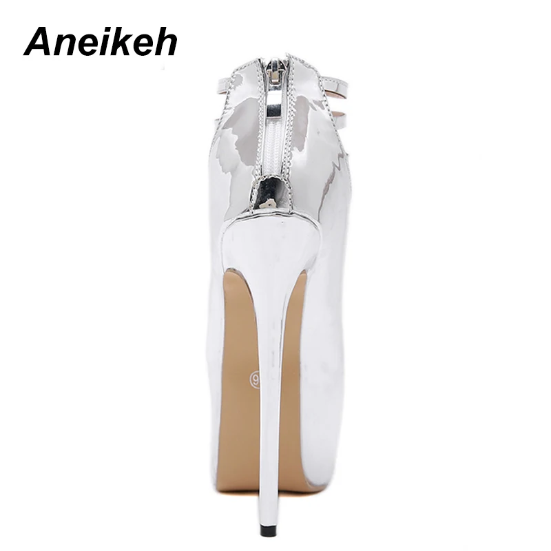 Женские босоножки с блестками Aneikeh вечерние гладиаторы на платформе и высоком