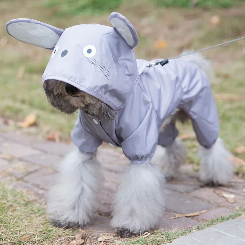 

Cute Cartoon Dog Raincoat Hoodies Puppy Pet Cat Waterproof Clothing Dog Rain Jackets Costumes Rain Coat For Small Dogs Chihuahua