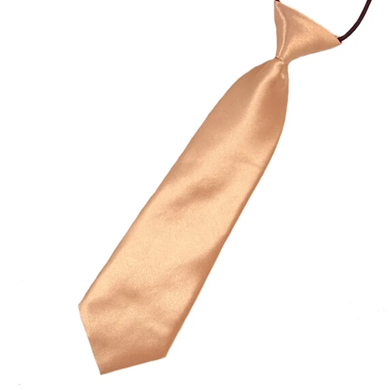 Регулируемый галстук для маленьких мальчиков; эластичный галстук высокого качества; однотонный галстук; свадебная одежда; аксессуары; yhd0001a - Цвет: Champagne