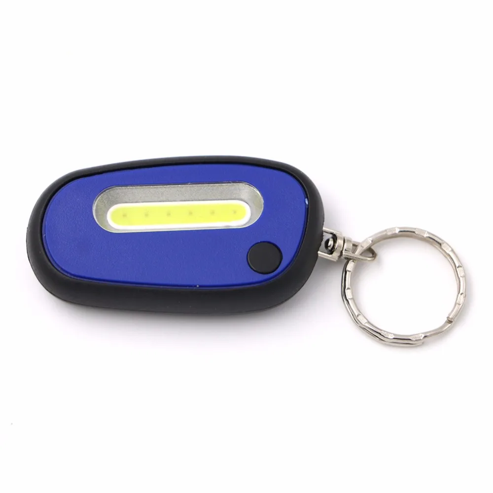 

4 Colors Pocket Mini COB LED Keychain Flashlight Keyring Torch Lanternas Flash Light Lamp With Replaceable CR2032 Battery