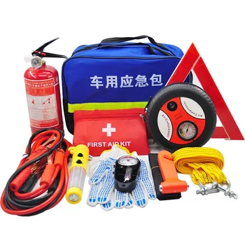 

Car Fire Extinguisher First Aid Kit Multifunction Emergency Pack Car Accessories Organizer Rescue Tools Car Trunk Organizer
