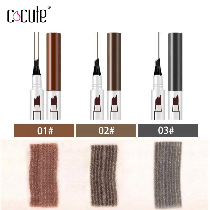 

Cocute Microblading Eyebrow Pencil Liquid Eye Brow Pen 4 Tip Makeup Eyebrow Tint Tattoo Pen Waterproof Cosmetic Eyebrows Tool