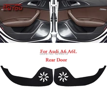 Для Audi A6 A6L автомобиля внутри дверь задняя крышка с защитой от царапин Защита Анти Удар декоративные подушечки автомобиля Стикеры 4 предмета в комплекте