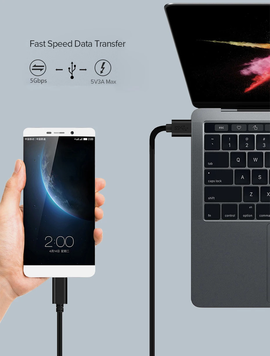 3A USB 3.0 Type C Cable USBC Data Charging Cord USB3.0 Type-c Cable For Samsung Note 9 8 S9 One plus 6 5t 5 USB-C Charger (4)