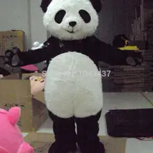 Милый длинный плюшевый маскарадный костюм панды на Рождество и Хэллоуин; нарядный наряд; вечерние платья с героями мультфильмов;