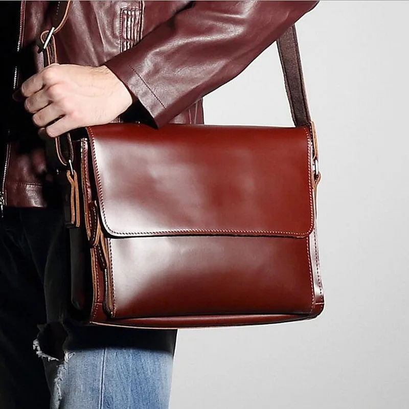 0 : Buy 2017 Genuine Leather Men Bag New Fashion Leather Crossbody Bag Men ...