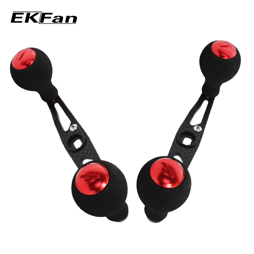 

EKFan Black EVA Knob With Length121mm 8*5mm Hole Carbon Fiber Fishing Reel Handle For Baitcasting Fishing Reel Rocker