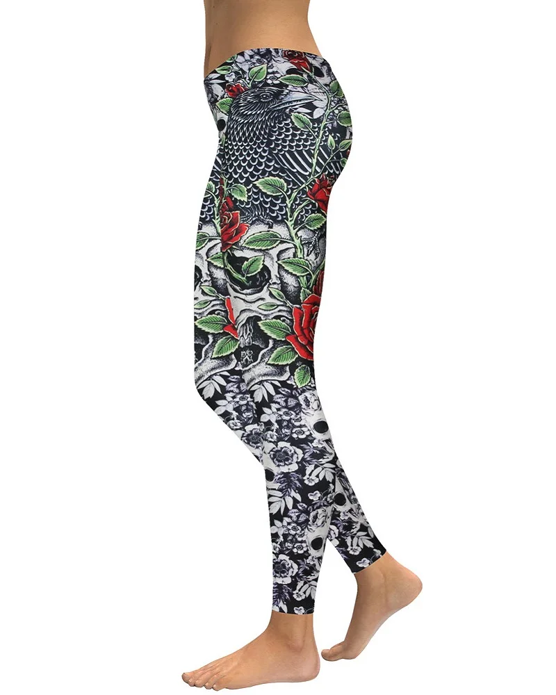 Rose skull legging (2)