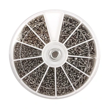 

1000Pcs Stainless Steel Screws Set Machine Screws Assortment For PC Glasses Mobile Phone