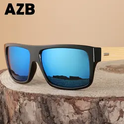 Azb деревянные очки Мужская одежда солнцезащитные очки Для женщин Óculos De Sol дизайнер Винтаж бамбука солнцезащитные очки